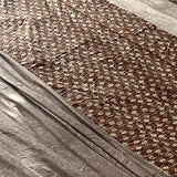 BrownCotton  bedding  kantha quilt  throw Hand block print quilt Handmade cotton quilted coverlet for summer Unique gift for home