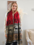 Extra Soft Yak Wool Scarf, Himalayan Handmade Reindeer Scarf, Cozy Winter Shawl, Christmas gift