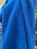Cozy Scarf Blue Yak Wool Scarf Tibet blanket Soft Oversized Shawl Throw Meditation Wrap Blanket Yak Wool Hand-Loomed Nepal Handmade In Nepal