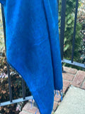 Cozy Scarf Blue Yak Wool Scarf Tibet blanket Soft Oversized Shawl Throw Meditation Wrap Blanket Yak Wool Hand-Loomed Nepal Handmade In Nepal