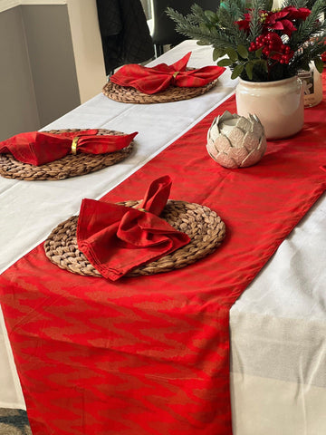 Red Napkins, Indian Hand Block Printed Cotton Cloth Napkins 20x20" Wedding Decor Event Home Party Restaurant Outdoor Gift