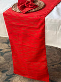 Red Napkins, Indian Hand Block Printed Cotton Cloth Napkins 20x20" Wedding Decor Event Home Party Restaurant Outdoor Gift