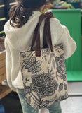 Linen Tote Bag, Tote Bag, Linen Bag, Natural Tote Bag, Linen Shoulder Bag, Shopping Bag, Gift For Her