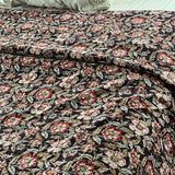 Kantha Quilt Kantha Throw Hand block Print Indian Natural Color mud print Quilt Hand Stitched Boho Throw Blanket, Housewarming Gift