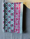 Red and green India blockprint tablecloth, Christmas Table cover, Rectangle tablecloth, Holiday table Scape