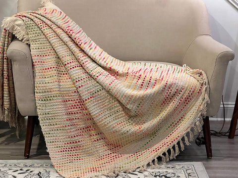 Boho Throw Blanket Handmade Woven Blanket with Tassels Decorative Sofa Throw for Home Decor, Boho  Bedroom Decor, Housewarming Wedding gift