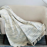Boho Throw Blanket Handmade Woven Blanket with Tassels Decorative Sofa Throw for Home Decor, Boho  Bedroom Decor, Housewarming Wedding gift