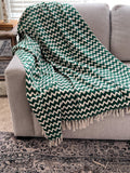 Block print throw blanket,Tassel throw blanket, Floral coverlet, handmade bed throw, Gift for her