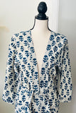 Indigo Cotton kimono robe, Summer cotton Kimono robe, Block print Summer beachwear, Birthday gift for girl friend, Gift for her