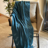 Knit Teal Blue Blanket, Turquoise Blanket for Couch in Size 50X60, Soft Throw Blanket, Bohemian Throw Blanket, Throw for Sofa, Gift For Her