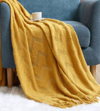 Knit Teal Blue Blanket, Turquoise Blanket for Couch in Size 50X60, Soft Throw Blanket, Bohemian Throw Blanket, Throw for Sofa, Gift For Her