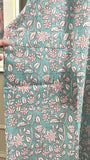 Blue Cotton Kimono Robe Dressing Gown, Hand Block Print Bridesmaid Robe, Summer Nightwear, One Size, Birthday gift for her