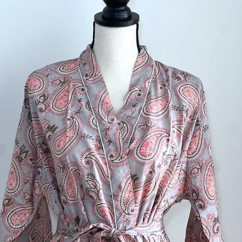 Pink Cotton Kimono Robe ,Women wear, beachwear, Birthday gift for wife, Anniversary Gift for her, Gift for friend