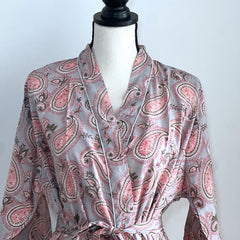 Pink Cotton Kimono Robe ,Women wear, beachwear, Birthday gift for wife, Anniversary Gift for her, Gift for friend