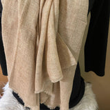 Cashmere Scarf, Unisex Solid Color, Handwoven in Nepal, Fashion Accessories Women Scarf, Gift for her
