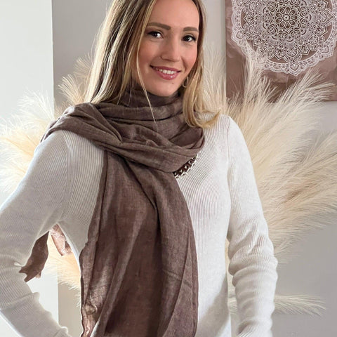 Cashmere Scarf, Unisex Solid Color, Handwoven in Nepal, Fashion Accessories Women Scarf, Gift for her