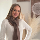 Cashmere Scarf, Unisex Solid Color, Handwoven in Nepal, Fashion Accessories Women Scarf, Gift for her