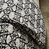 King Size Reversible Kantha Throw, Pure Cotton Bedding, Handmade bed cover, Elegant White Floral, Boho bedroom decor, Gift for home