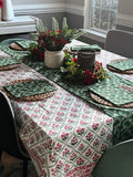 Moss green Wreath table runner, Christmas home decor, Green table runner for dining table, Holiday Home decor, Gift for home