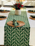 Moss green Wreath table runner, Christmas home decor, Green table runner for dining table, Holiday Home decor, Gift for home