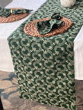 Moss green Wreath table runner, Christmas home decor, Green table runner for dining table, Holiday Home decor, Gift for home