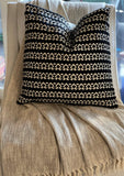 Bohemian throw pillow for couch,  Black and beige textured pillow cover size 20x20, Throw pillow for bedroom, Pillows for dorm