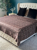 Floral Kantha Quilt Hand block Print floral Kantha quilt, Kantha throw Indian inspired Bedding Hand Stitched  cotton quilts  handmade gift