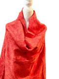 Meditation Blanket Himalayan Yak Wool Scarf,  Blanket Scarf, Orange/ Pink Soft Oversized Shawl/Throws, Yoga blanket, meditation Blanket