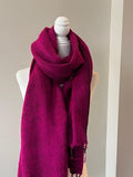 PURPLE Yak Wool Nepalese Scarf, Himalayan hand loomed Shawl, Large warm scar,  Hippie Boho soft Shawl, Meditation shawl