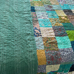 Indian Hand stitched Patchwork Kantha Quilt Hippie Bedding Bedspread Boho Kantha Blanket Gudari King/Twin Size Bed Cover Unique gift