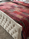 Indian Hand stitched Patchwork Kantha Quilt Hippie Bedding Bedspread Boho Kantha Blanket Gudari King/Twin Size Bed Cover Unique gift