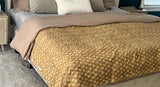 Cotton bedding, Handmade Indian Kantha quilt yellow kantha bedspread cotton quilt kantha throw Indian bed cover,
