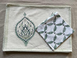 100% Cotton Block Print Placemat set with Napkins for Dining Table, Home Decor