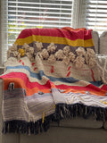 Premium Gift Boho blanket cotton throw blanket couch handmade throw Home Inspiration Sofa/bed throw,Hand Loomed Throw Unique Handmade gift