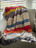 Premium Gift Boho blanket cotton throw blanket couch handmade throw Home Inspiration Sofa/bed throw,Hand Loomed Throw Unique Handmade gift