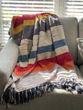 Premium Gift Boho blanket cotton throw blanket couch handmade throw Home Inspiration Sofa/bed throw,Hand Loomed Throw Unique Handmade gift