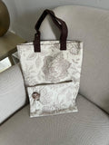 Linen tote bag for new Mom,  Diaper bags, Eco friendly  100% Linen bag, Linen tote bag with pocket, Gift for her