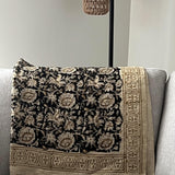 Beautiful hand block print handmade throw blanket for room decor, Boho cotton woven blanket for bedroom decor,  Unique housewarming gift