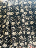 Block print throw cotton throw floral throw designer throw blanket spring throw handmade throw Unique handmade gift for her Mothers day gift