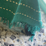 100% Cotton Teal Throw Blanket , Teal BlueThrow , Turquoise Blue Blanket , Turquoise Throw for Sofa , Teal BlueThrow for House Warming Gift