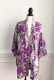 Pure cotton robe in bird print Cotton Kimono Robe for Women cotton lounge wear  Cotton House robe for Women Knee length Robe Gift for women