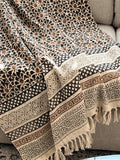 Boho Throw Blanket for Couch/Home, Bohemian Blanket for Living Room, Cotton Woven Throw for Bedroom, New Home Gift