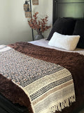 Boho Throw Blanket for Couch/Home, Bohemian Blanket for Living Room, Cotton Woven Throw for Bedroom, New Home Gift