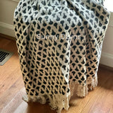 Cotton Throw Blanket, Boho Mud Cloth Throw Blanket, Gift for her Mothers day gift unique handmade gift